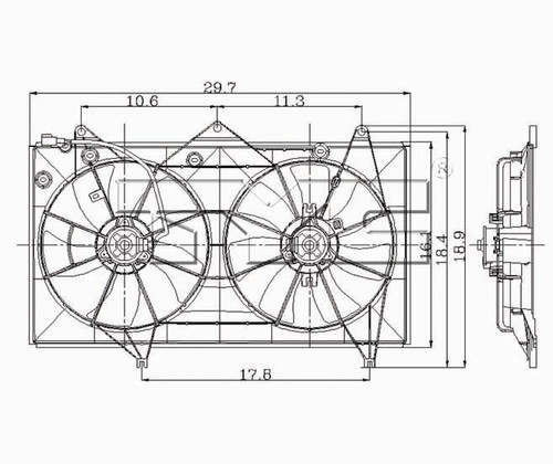 TYC Cooling Fan Assembly 620400 for 2002-2006 Toyota 2.4L (Camry)