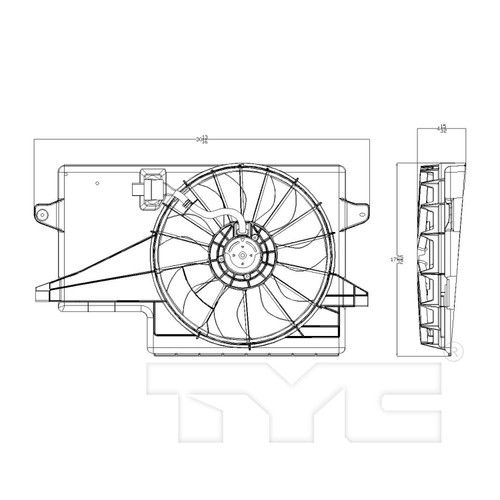 TYC Cooling Fan Assembly 621850 for 2008-2011 Ford 2.0L (Focus)