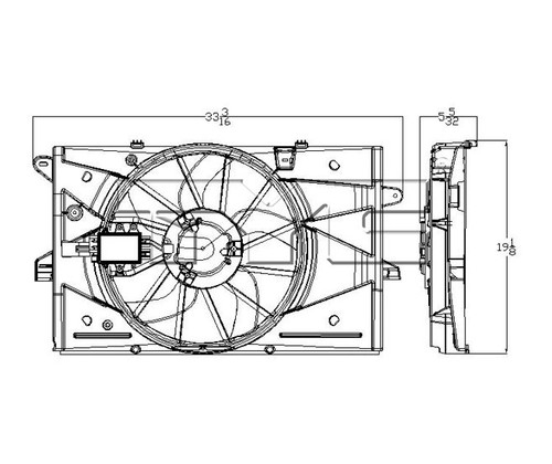 TYC Cooling Fan Assembly 621890 for 2008-2012 Ford/Lincoln/Mercury 3.5L 3.7L (Taurus, Taurus X, MKS, Sable)