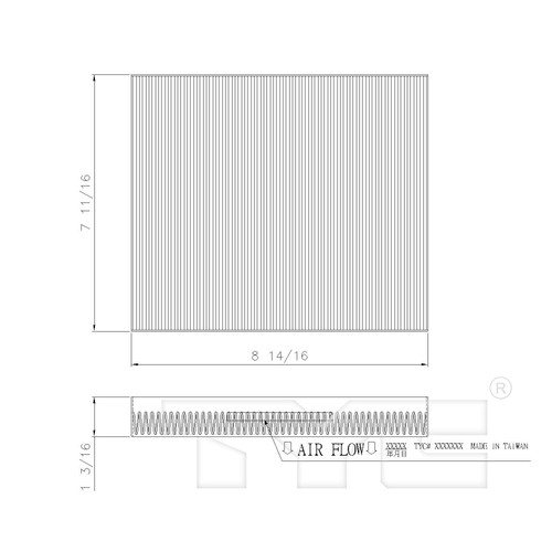 TYC Cabin Air Filter 800214P for 2015-2020 Hyundai/Kia 2.0L 2.4L (Sonata, Cadenza)