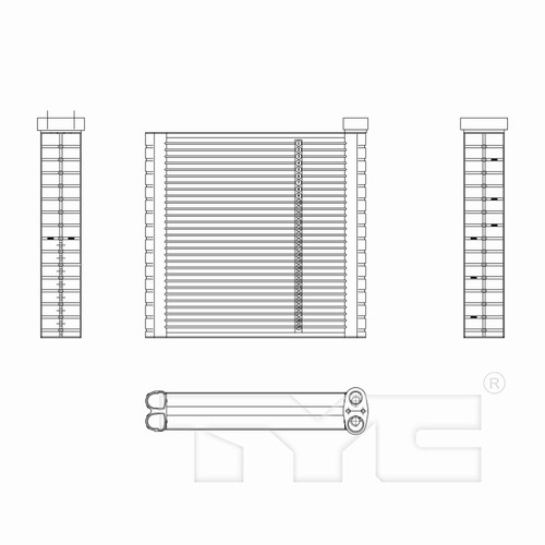 TYC Evaporator 97254 for 2007-2012 Nissan 1.6L 1.8L (Versa)