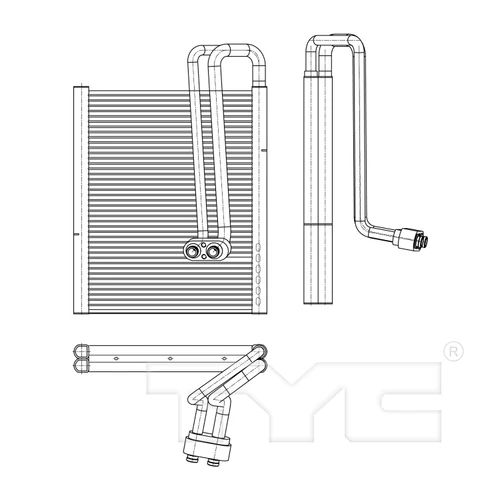 TYC Evaporator 97184 for 2010-2016 Hyundai 2.0L 3.8L (Genesis Coupe)