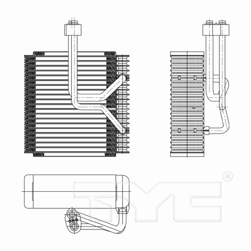 TYC Evaporator 97257 for 2002-2005 Kia 3.5L (Sedona)