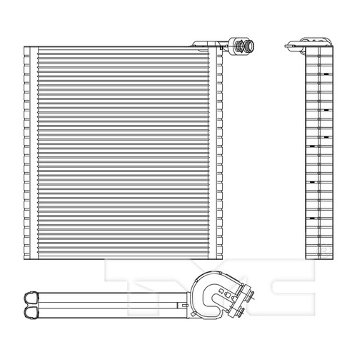 TYC Evaporator 97162 for 2007-2015 Ford/Lincoln/Mazda 2.0L 3.5L (Edge, MKX, CX-9)