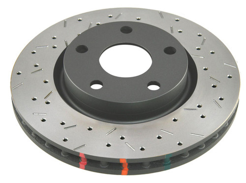 DBA Front Slotted T3 4000 Series Uni-Directional Rotor w/Black Hub for Cadillac CTS-V V Series