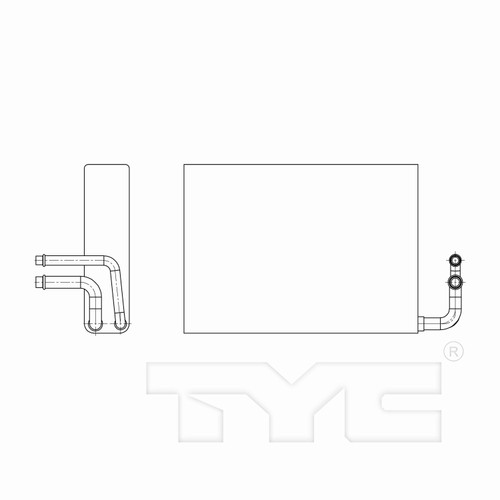 TYC Evaporator 97237 for 2004-2013 Volvo 2.5L 2.4L (C30, C70, S40, V50)