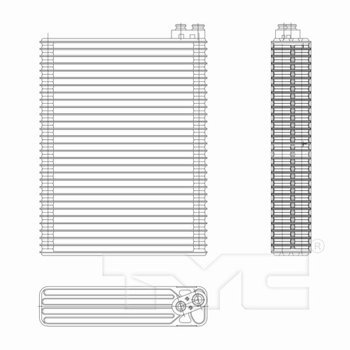 TYC Evaporator 97260 for 2003-2009 Cadillac 3.6L 3.2L (CTS, SRX)