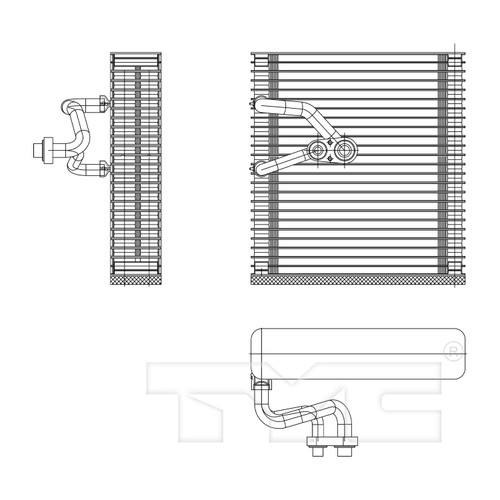 TYC Evaporator 97207 for 2011-2017 Buick/Chevrolet 2.4L 2.0L (Verano, Cruze, Cruze Limited)