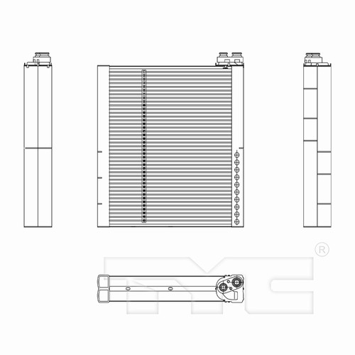 TYC Evaporator 97265 for 2008-2021 Lexus/Toyota 5.7L (LX570, Land Cruiser)