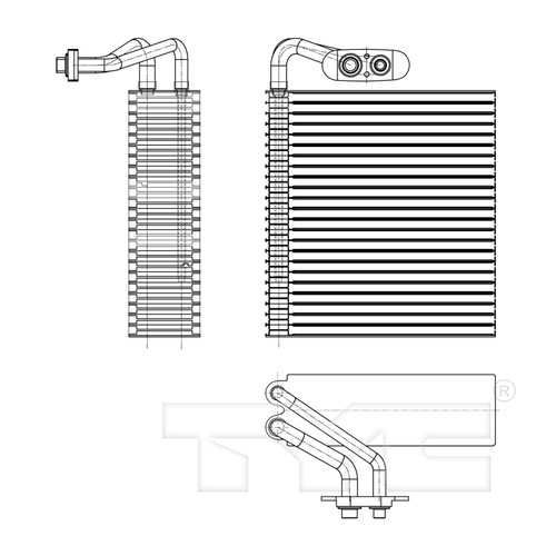 TYC Evaporator 97176 for 2003-2012 Chevrolet/Pontiac/Saturn 2.2L 2.4L (Cobalt, HHR, Malibu, G5)