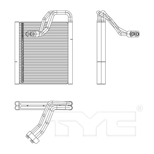 TYC Evaporator 97195 for 2012-2017 Kia 1.6L (Rio)