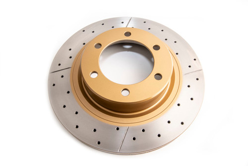 DBA Front Drilled & Slotted Rotor for 02-09 Subaru WRX STi/2017 BRZ 10 Hole