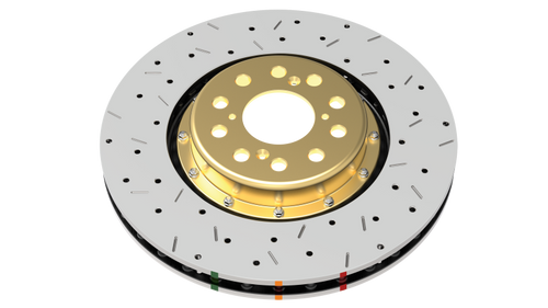 DBA For 08-17 Mitsubishi Evo X Front Drilled & Slotted 5000 Series 2 Piece