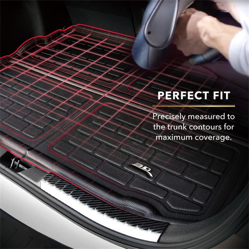 3D MAXpider Black Kagu Cross Fold Cargo Liner for 19-21 BMW X5 (G05) Behind 2nd Row with Cargo Net