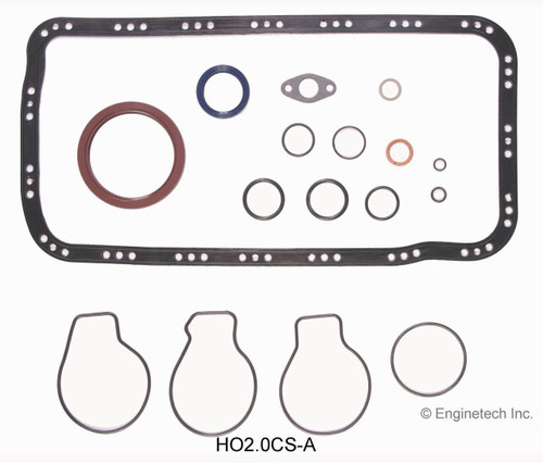 Enginetech HO2.0CS-A Lower Gasket Set OEM-Spec for 1990-2001 Honda Acura 1.6L-2.0L I4 CR-V - Complete Engine Conversion Set