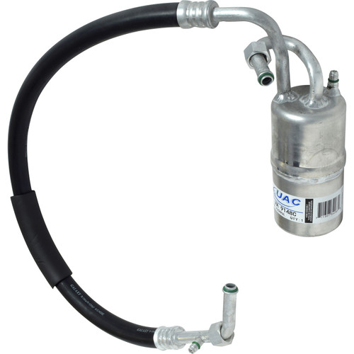 A/C Accumulator with Hose Assembly HA 9148C for 1983-1986 Ford/Mercury 3.8L 2.3L (Mustang, Thunderbird, Capri, Cougar)
