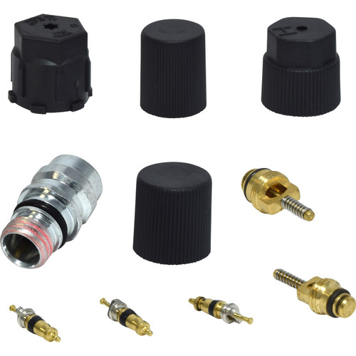 A/C System Valve Core and Cap Kit VC 2908C for 1994-2008 Chrysler/Dodge/Jeep 2.7L 5.7L (300, 300M, Cirrus, Concorde)