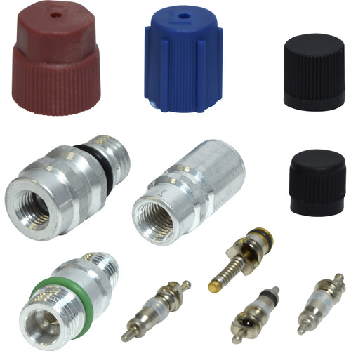 Universal Air Conditioner A/C System Valve Core and Cap Kit VC 2902C