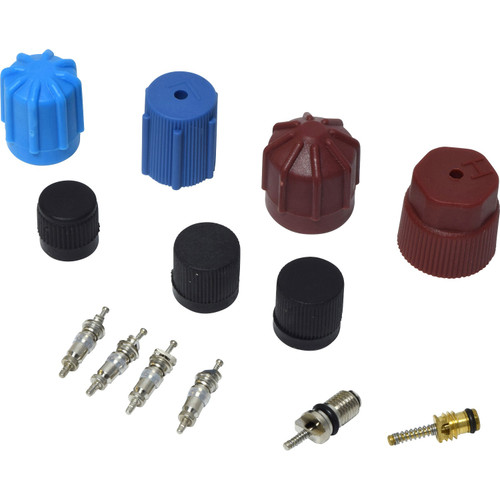 Universal Air Conditioner A/C System Valve Core and Cap Kit VC 2903C
