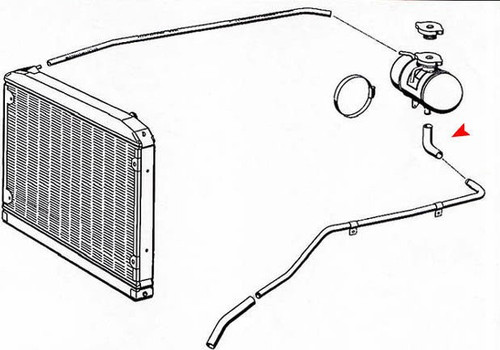 URO Parts Expansion Tank Hose 1135010982 for 1967-1971 Mercedes-Benz (250SL, 280SL)