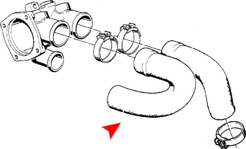 URO Parts Coolant Hose 11531266459 for 1970-1993 BMW (2800CS, 3.0CS, 528i, 530i)