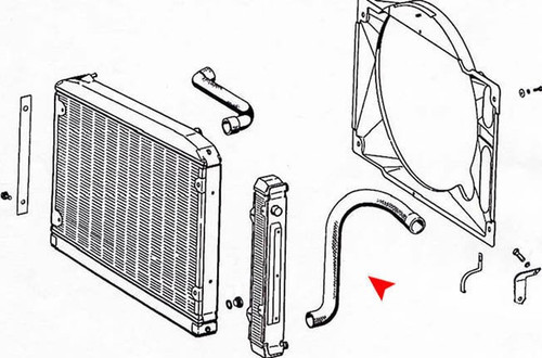 URO Parts Radiator Hose 1135011082 for 1967-1971 Mercedes-Benz (250SL, 280SL)