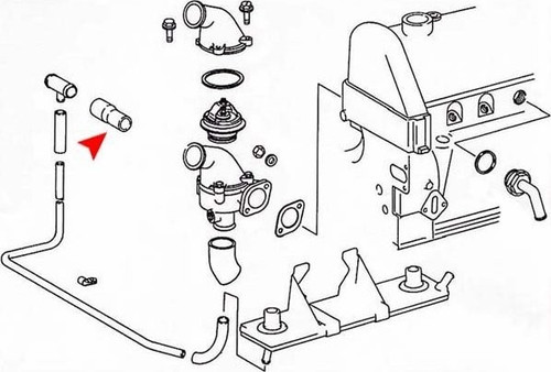 URO Parts Heater Hose 1118310094 for 1958-1973 Mercedes-Benz (190C, 190DC, 200, 200D)