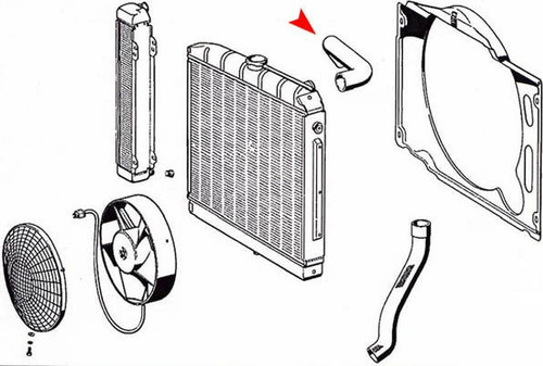 URO Parts Radiator Hose 1165010782 for 1970-1973 Mercedes-Benz 3.5L (280SE, 280SEL, 300SEL)