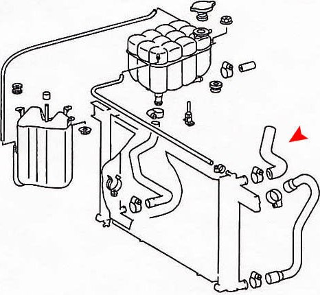 URO Parts Radiator Hose 1295010182 for 1973-1993 Mercedes-Benz (300SL, 450SE, 450SEL, 450SL)