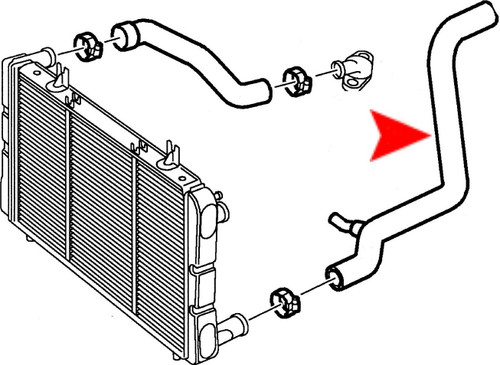URO Parts Radiator Hose 4029849 for 1990-1994 Saab (900)