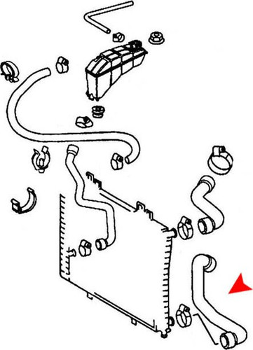 URO Parts Radiator Hose 2105012282 for 1996-1997 Mercedes-Benz (E320)