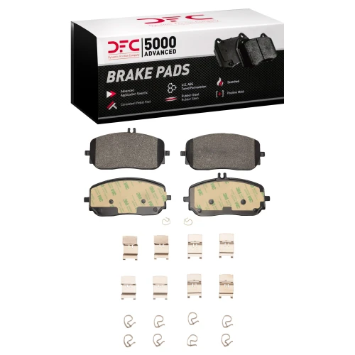 DFC 5000 Advanced Brake Pads - Low Metallic and Hardware Kit 1551-2209-01