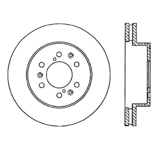 StopTech Sport Drilled & Slotted Brake Rotor; Front Left 127.66057L