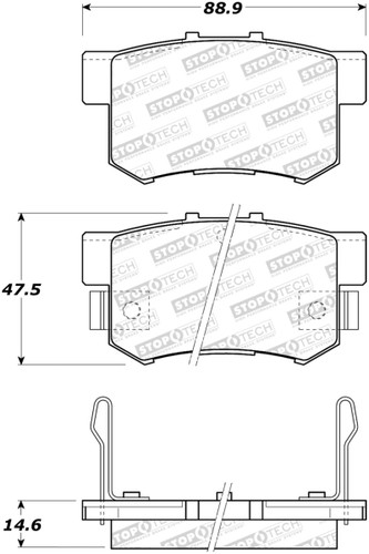 StopTech Fits Performance 2000-2009 Honda S2000 Rear Sport Brake Pads