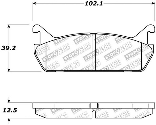 StopTech 308.04580 Street Brake Pads; Rear with Shims and Hardware