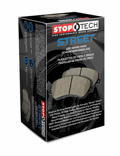 StopTech 308.03940 Street Brake Pads; Front with Shims and Hardware