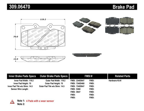 StopTech For 89-96 Nissan 300ZX Sport Performance Front Brake Pads