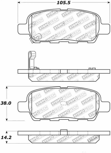 StopTech Street Touring for 6/02-08 350z / 01-08 G35 Rear Brake Pads