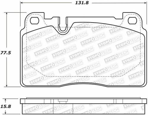 StopTech 308.16630 Street Brake Pads; Front with Shims and Hardware
