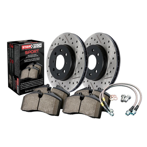 StopTech For 06-13 Audi A3 Front Drilled & Slotted Sport Brake Kit