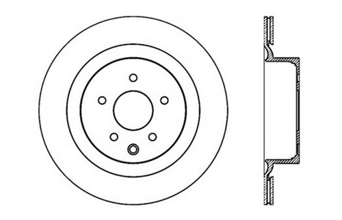 StopTech Sport Drilled & Slotted Brake Rotor; Rear Right 127.42101R