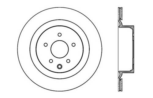 StopTech Sport Drilled & Slotted Brake Rotor; Rear Right 127.42101R