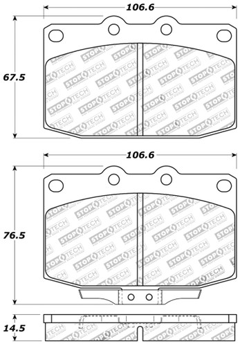 StopTech For Performance 89-95 Mazda RX7 Front Brake Pads