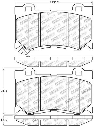 StopTech 309.13460 Street Performance Front Brake Pad,5