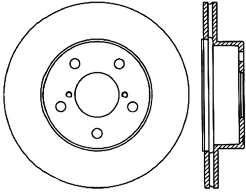 StopTech Sport Drilled & Slotted Brake Rotor; Rear Left 127.47023L