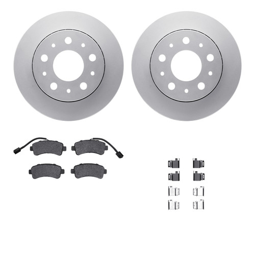 DFC GEOSPEC Coated Rotor- HD Brake Pad - Hardware 4212-40158