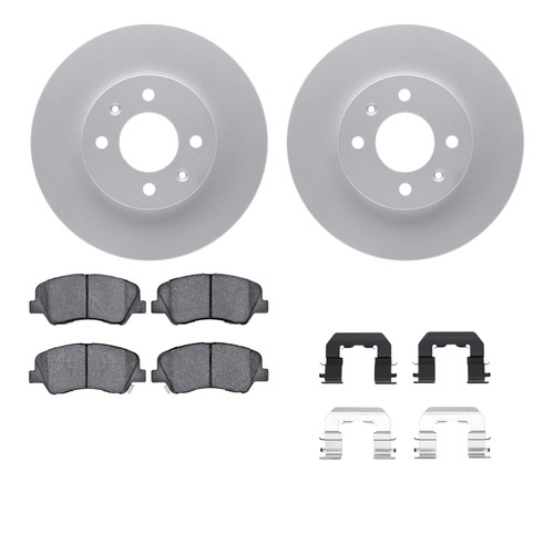 DFC GEOSPEC Coated Rotors with 5000 Brake Pads - Ceramic and Hardware 4512-03163