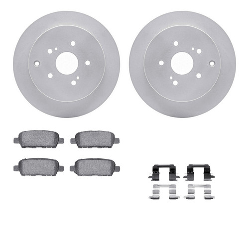 DFC GEOSPEC Coated Rotors with 5000 Brake Pads - Ceramic and Hardware 4512-01022