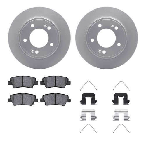DFC GEOSPEC Coated Rotors with 5000 Brake Pads - Ceramic and Hardware 4512-03148