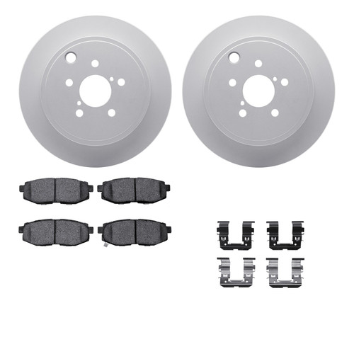 DFC GEOSPEC Coated Rotors with 5000 Brake Pads - Ceramic and Hardware 4512-13066